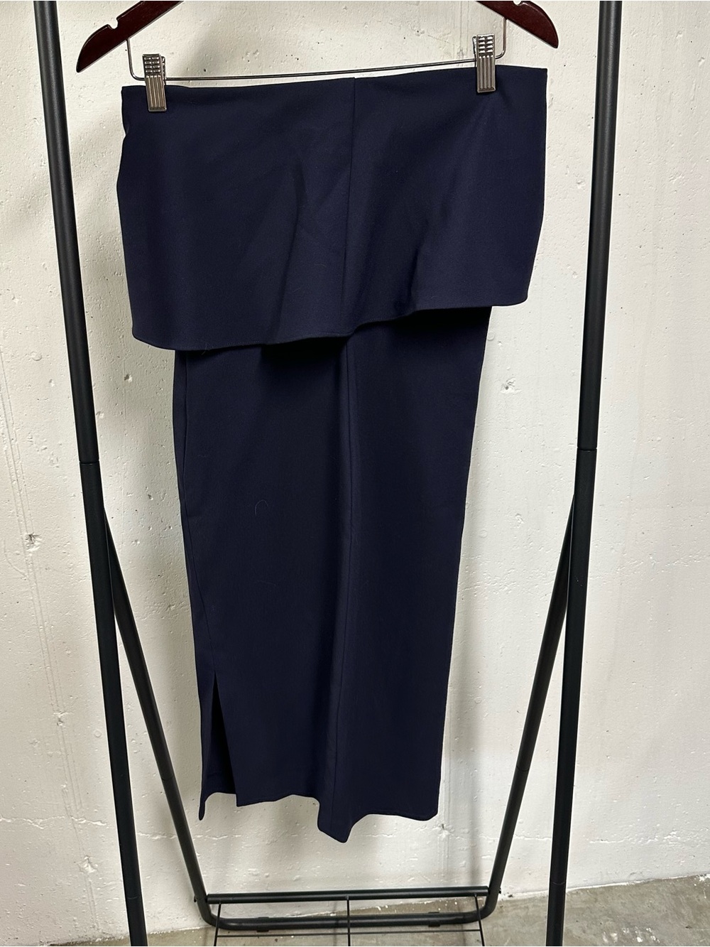 Likely Navy Strapless Fold-Over Pencil Skirt Dress